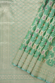 Mint Green Banarasi Silk Saree - Saavari - SSMGBSS67