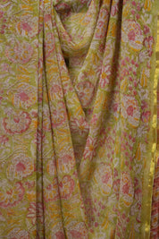 Pista Green HBP Chiffon Saree - SRPGHGS15