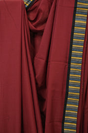 Red Cotton Patchwork Saree - SRRCPS297