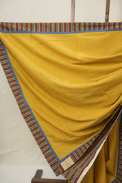 Mustard Cotton Patchwork Saree - SRMCPS296