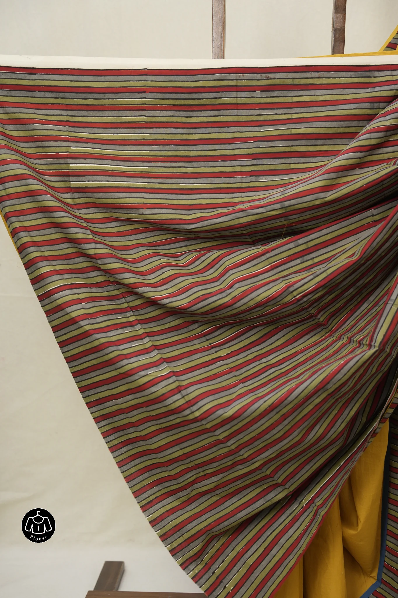 Mustard Cotton Patchwork Saree - SRMCPS296
