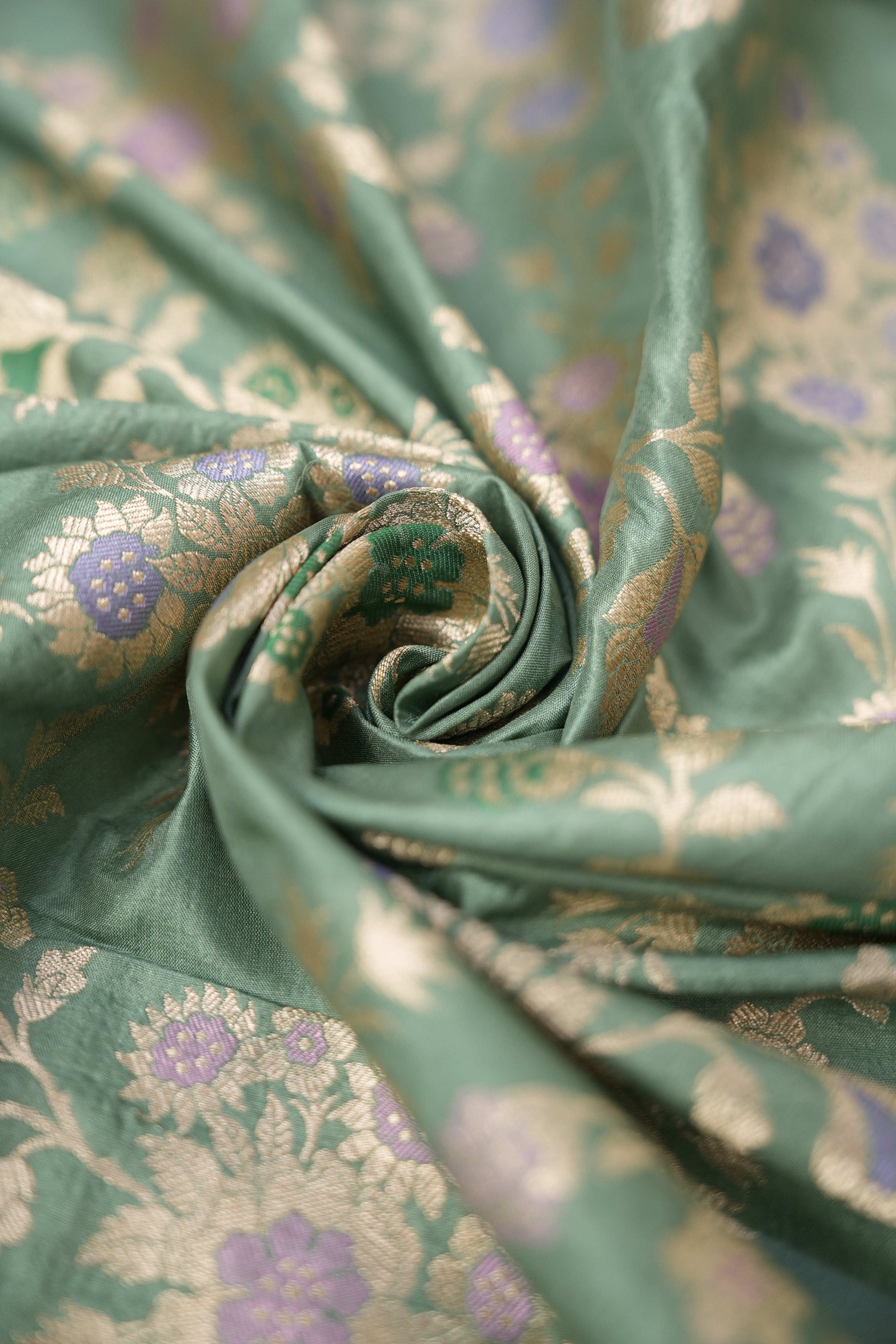Mint Banarasi Silk Saree - Saavari - SSMBSS81