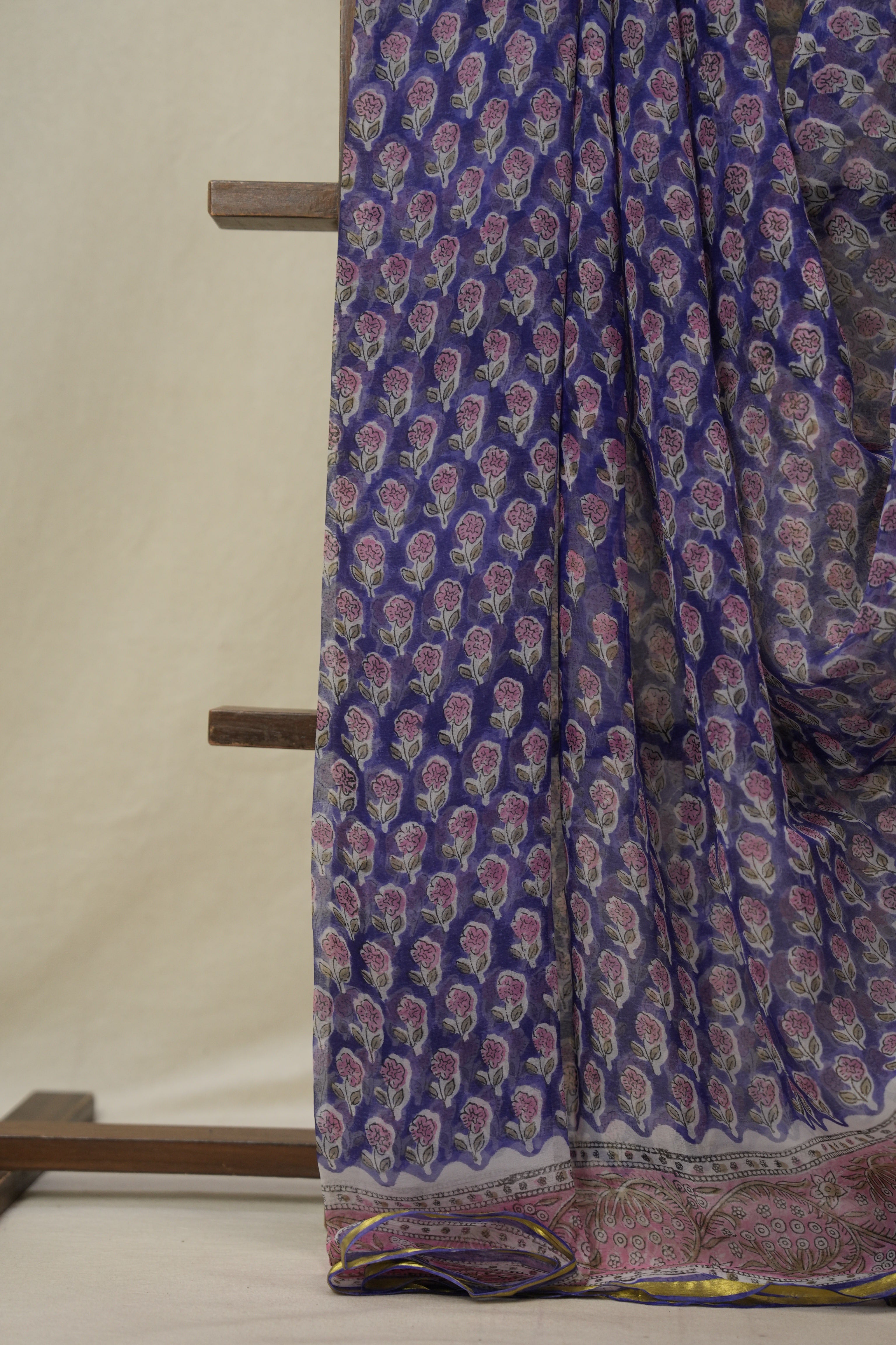 Blue HBP Chiffon Saree - SRBHGS13