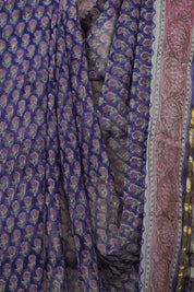 Blue HBP Chiffon Saree - SRBHGS13
