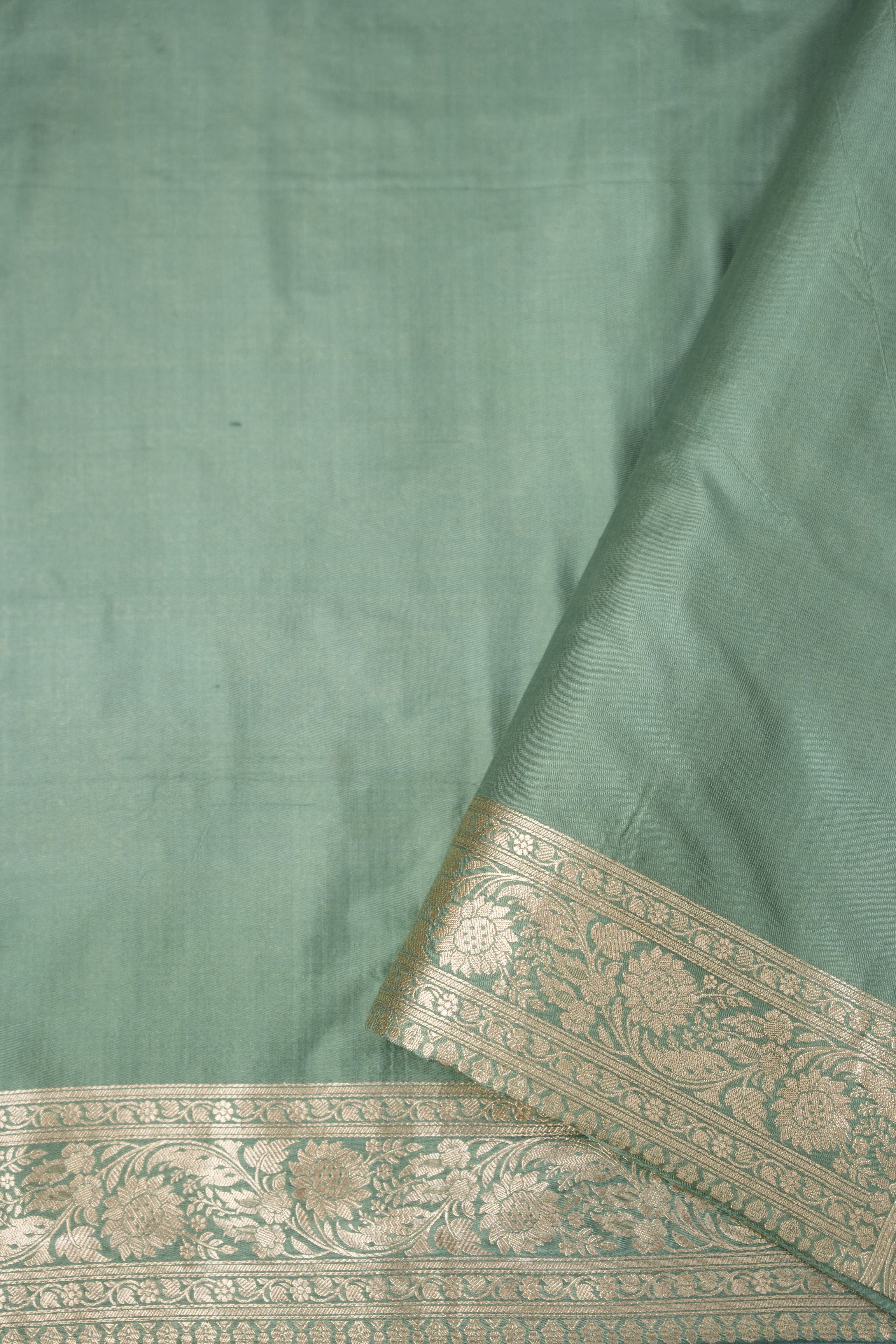 Mint Banarasi Silk Saree - Saavari - SSMBSS81