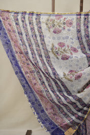 Blue HBP Chiffon Saree - SRBHGS13