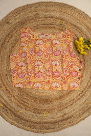 Yellow HBP Cotton Sleevless Blouse-SRYCSB128