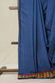 Blue Cotton Patchwork Saree - SRBCPS294
