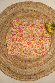 Yellow HBP Cotton Sleevless Blouse-SRYCSB128