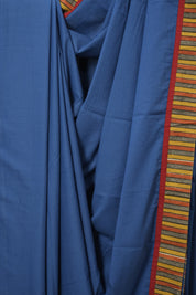 Blue Cotton Patchwork Saree - SRBCPS294