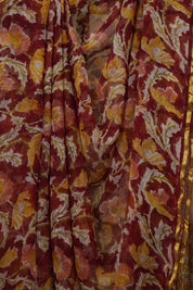 Red HBP Chiffon Saree - SRRHGS16