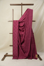 Beet Root Red HBP Cotton Saree - SRBRRS3139