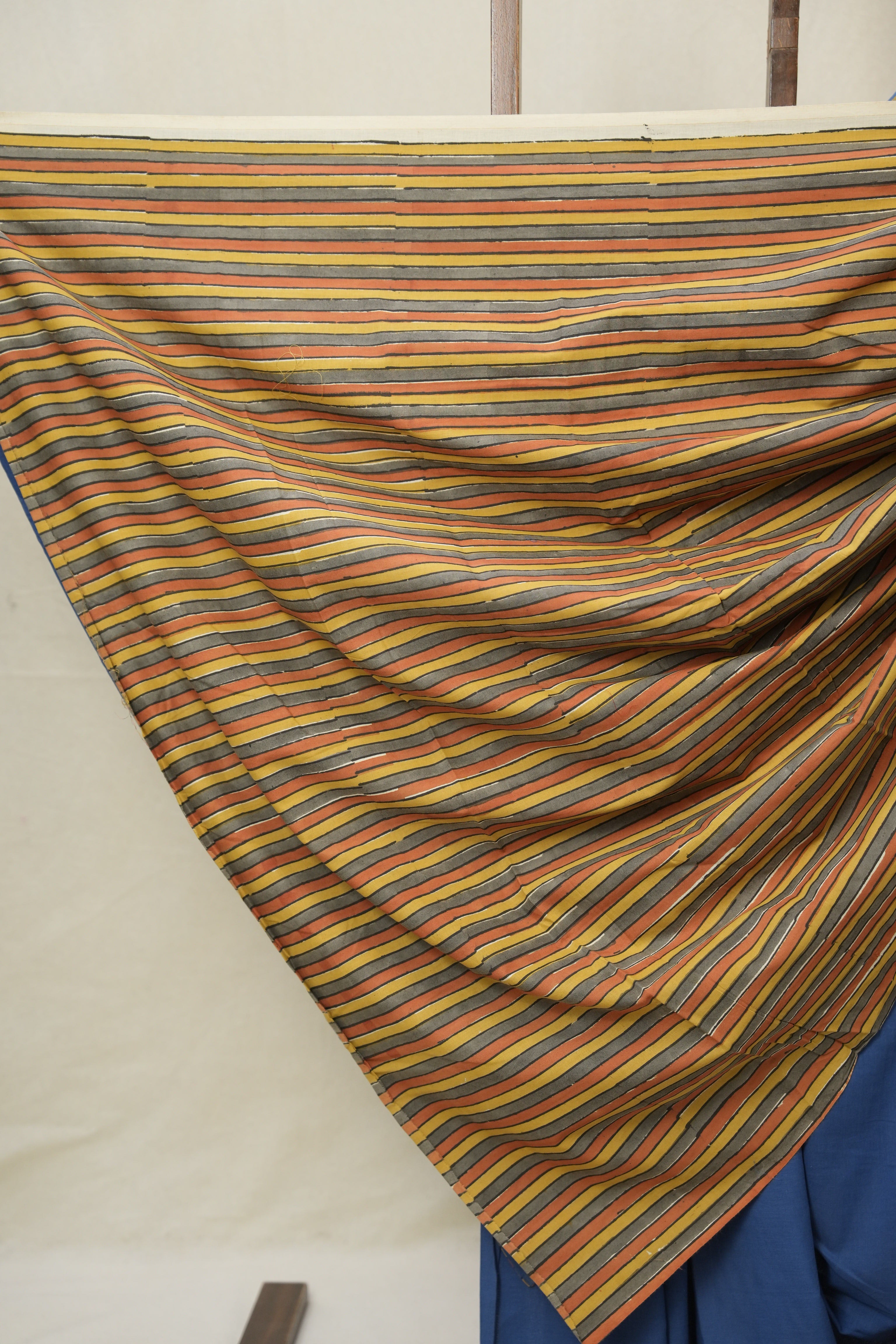 Blue Cotton Patchwork Saree - SRBCPS294