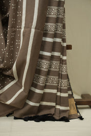 Brown HBP Cotton Saree - SRBCS3471
