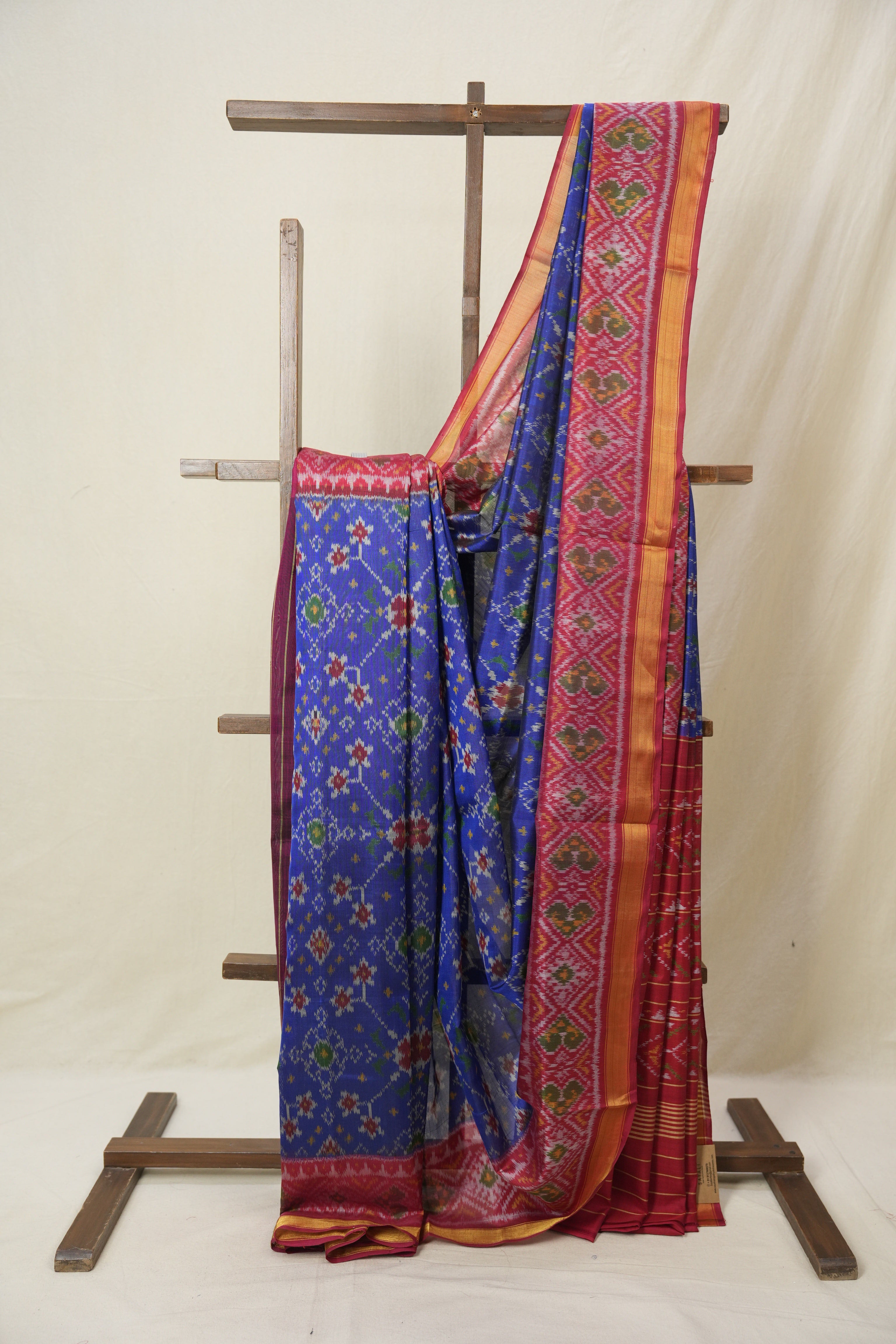 Blue Rajkot Patola Silk Saree - SRBRPSS578