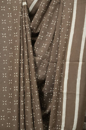 Brown HBP Cotton Saree - SRBCS3471