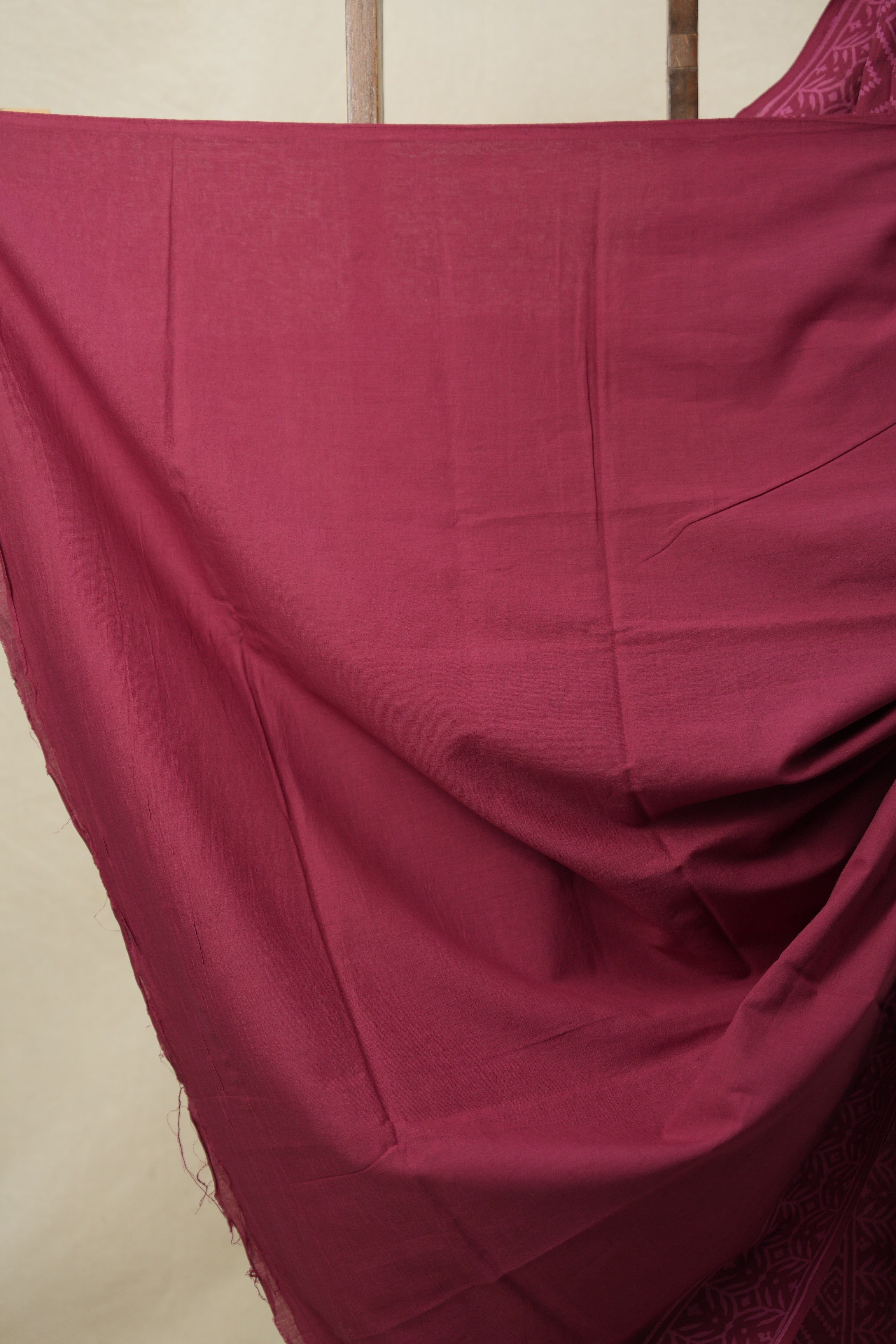 Beet Root Red HBP Cotton Saree - SRBRRS3139