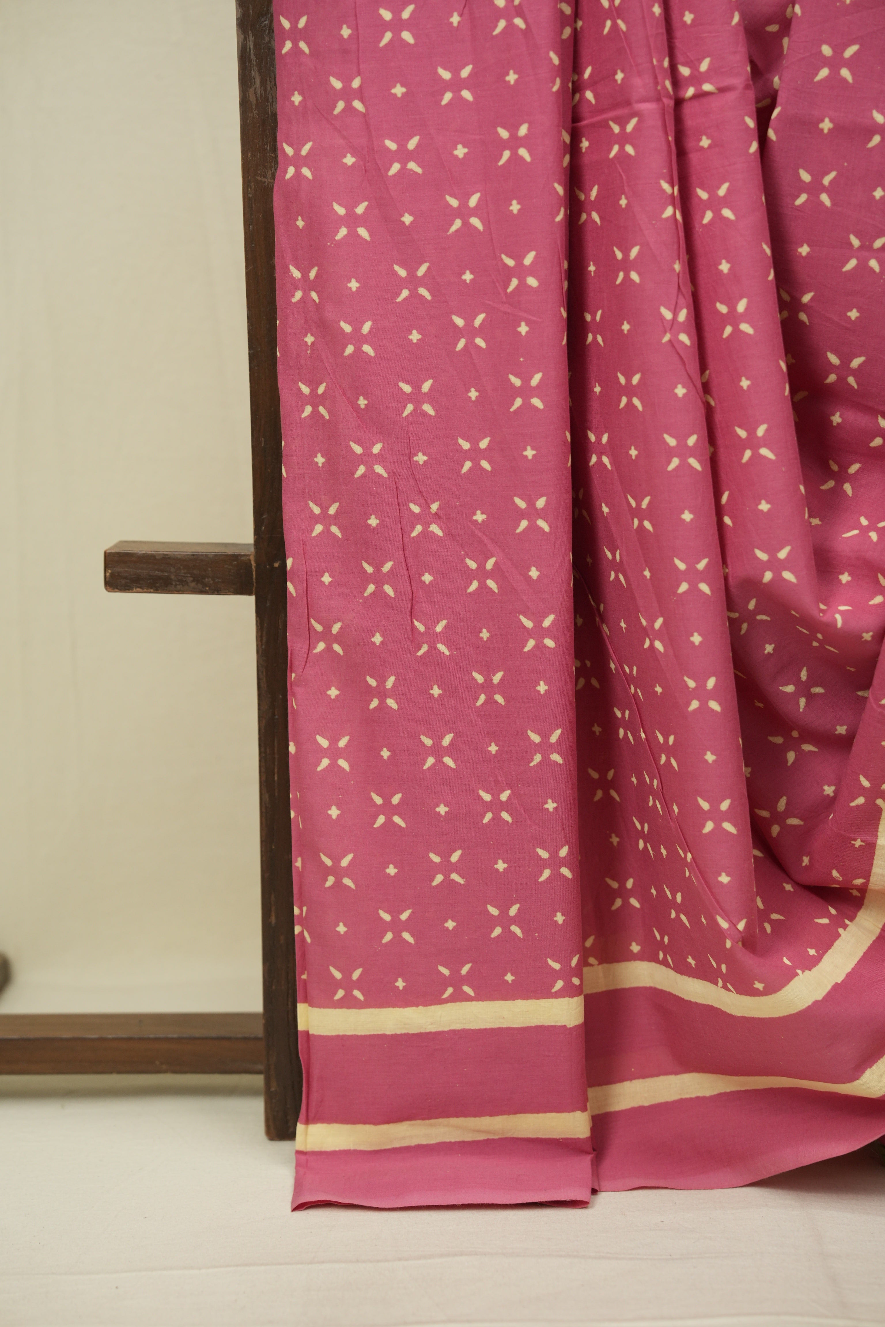 Pink HBP Cotton Saree - SRPCS3472