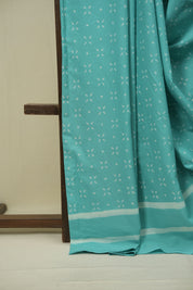Sea Blue HBP Cotton Saree - SRSBCS3474