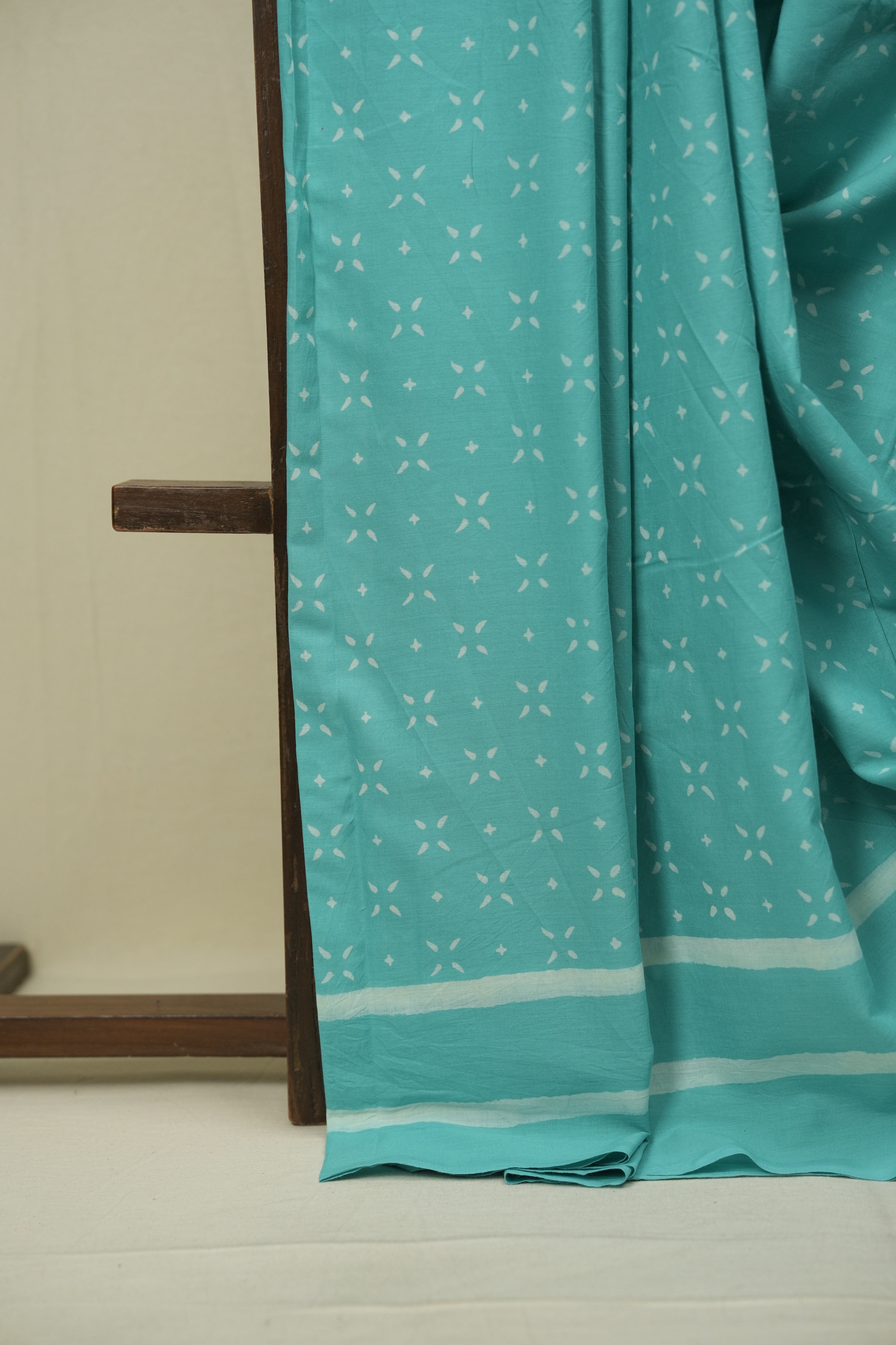 Sea Blue HBP Cotton Saree - SRSBCS3474