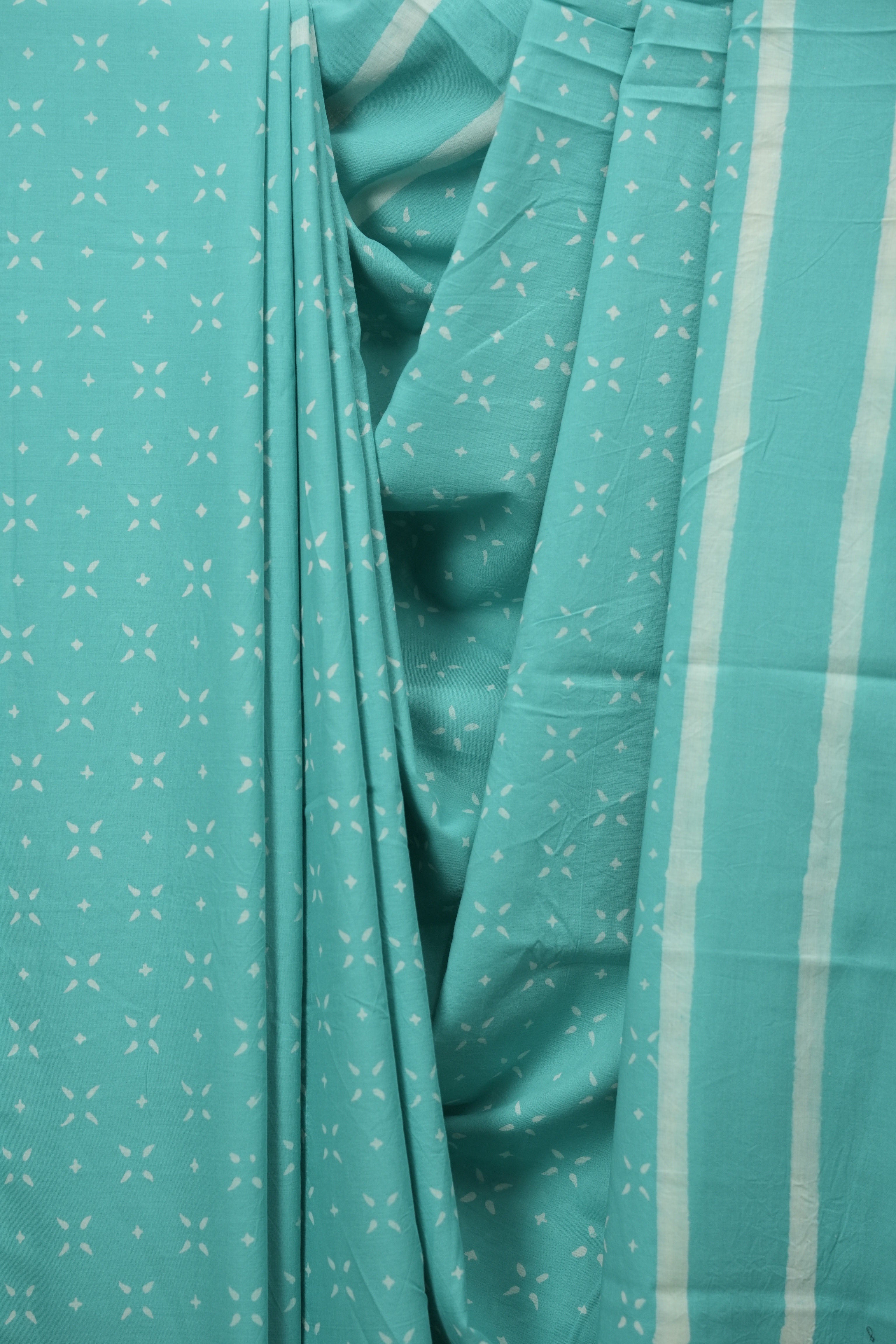 Sea Blue HBP Cotton Saree - SRSBCS3474