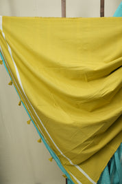 Sea Blue HBP Cotton Saree - SRSBCS3474