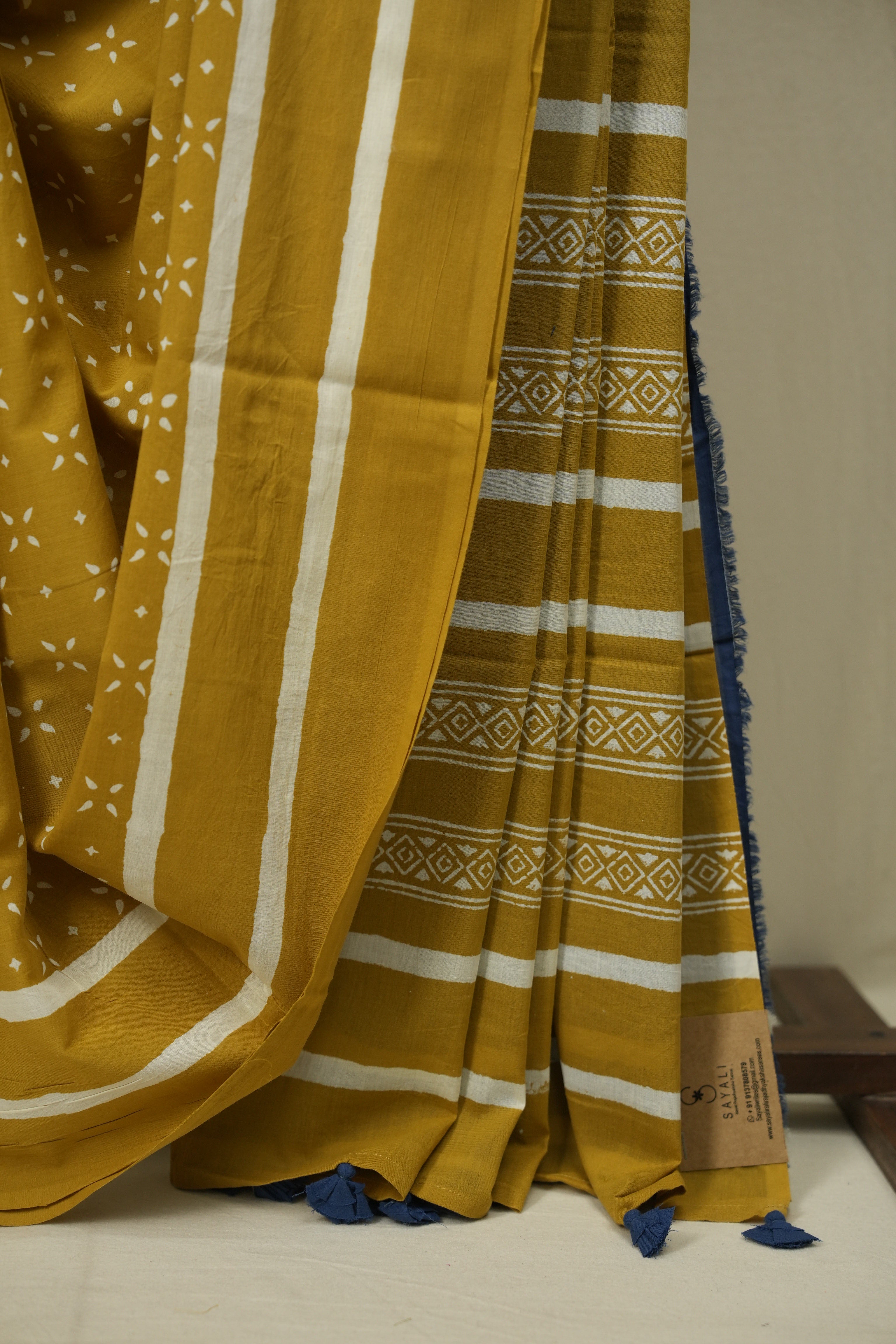 Yellow HBP Cotton Saree - SRYCS3475
