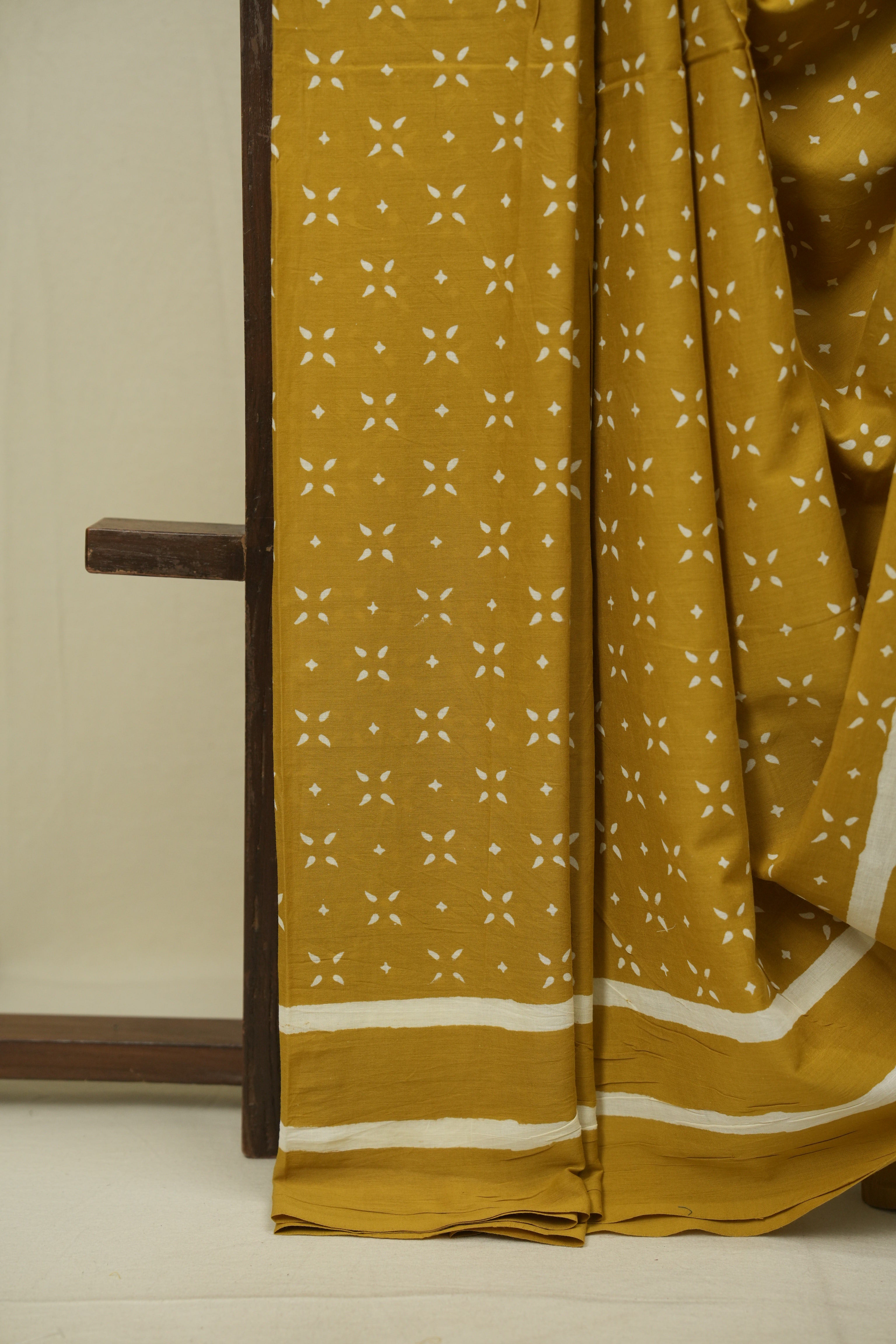 Yellow HBP Cotton Saree - SRYCS3475