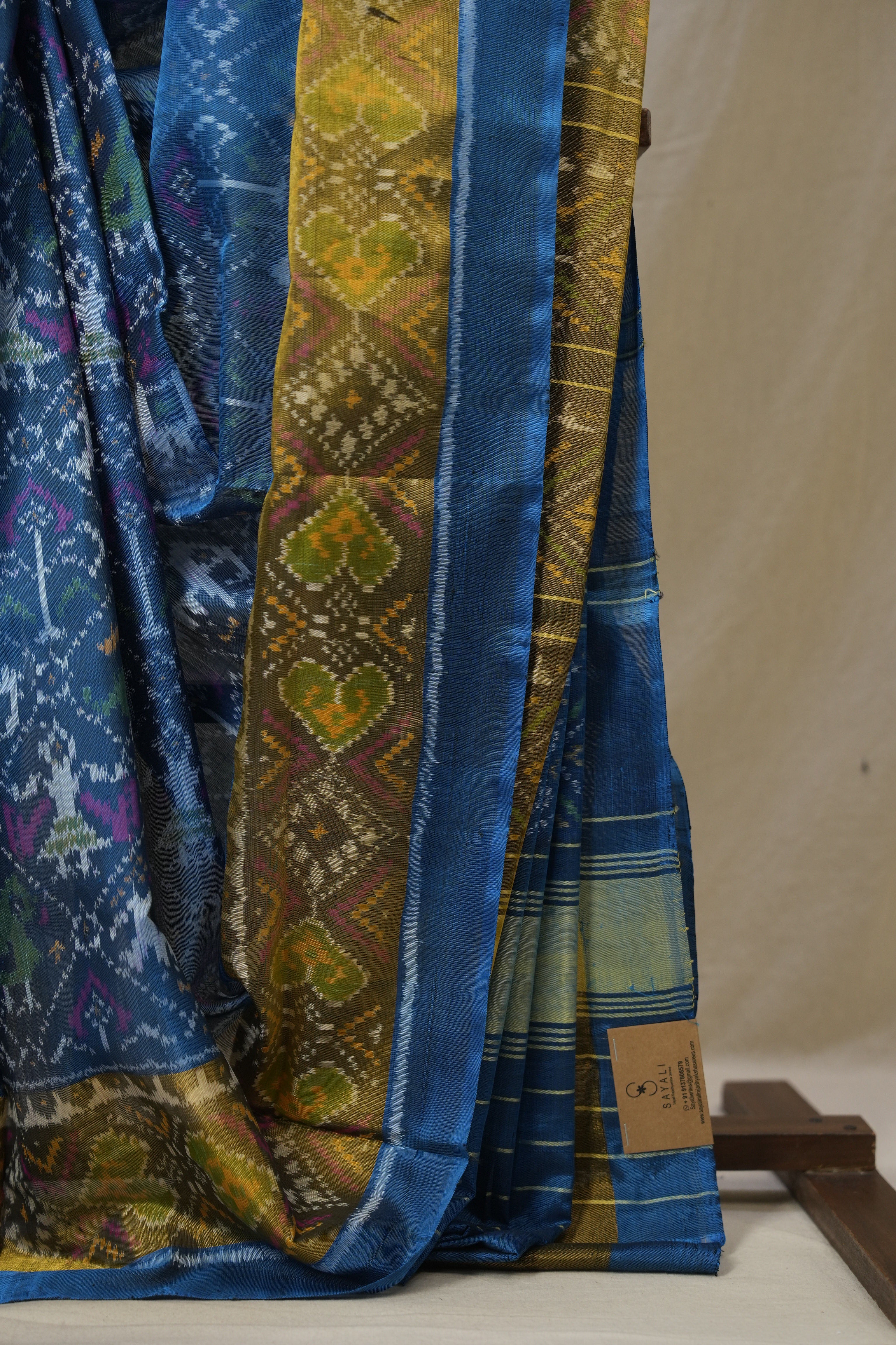 Teal Blue Rajkot Patola Silk Saree - SRTBRPSS582
