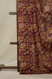 Red HBP Chiffon Saree - SRRHCS25