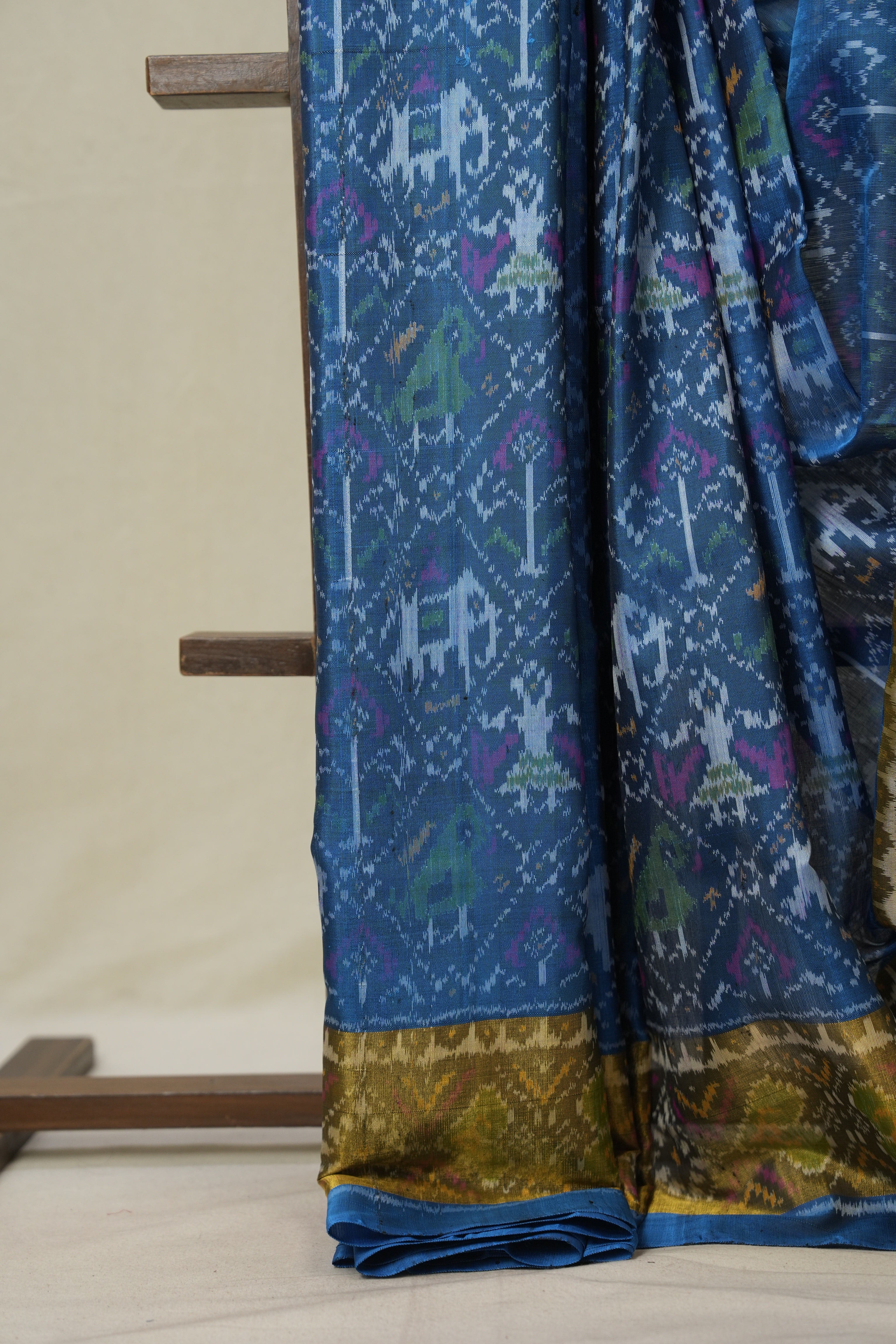 Teal Blue Rajkot Patola Silk Saree - SRTBRPSS582