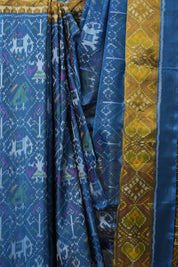 Teal Blue Rajkot Patola Silk Saree - SRTBRPSS582