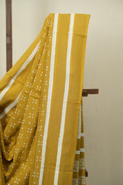 Yellow HBP Cotton Saree - SRYCS3475
