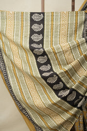 Dark Mustard HBP Cotton Saree - SRDMCS3134