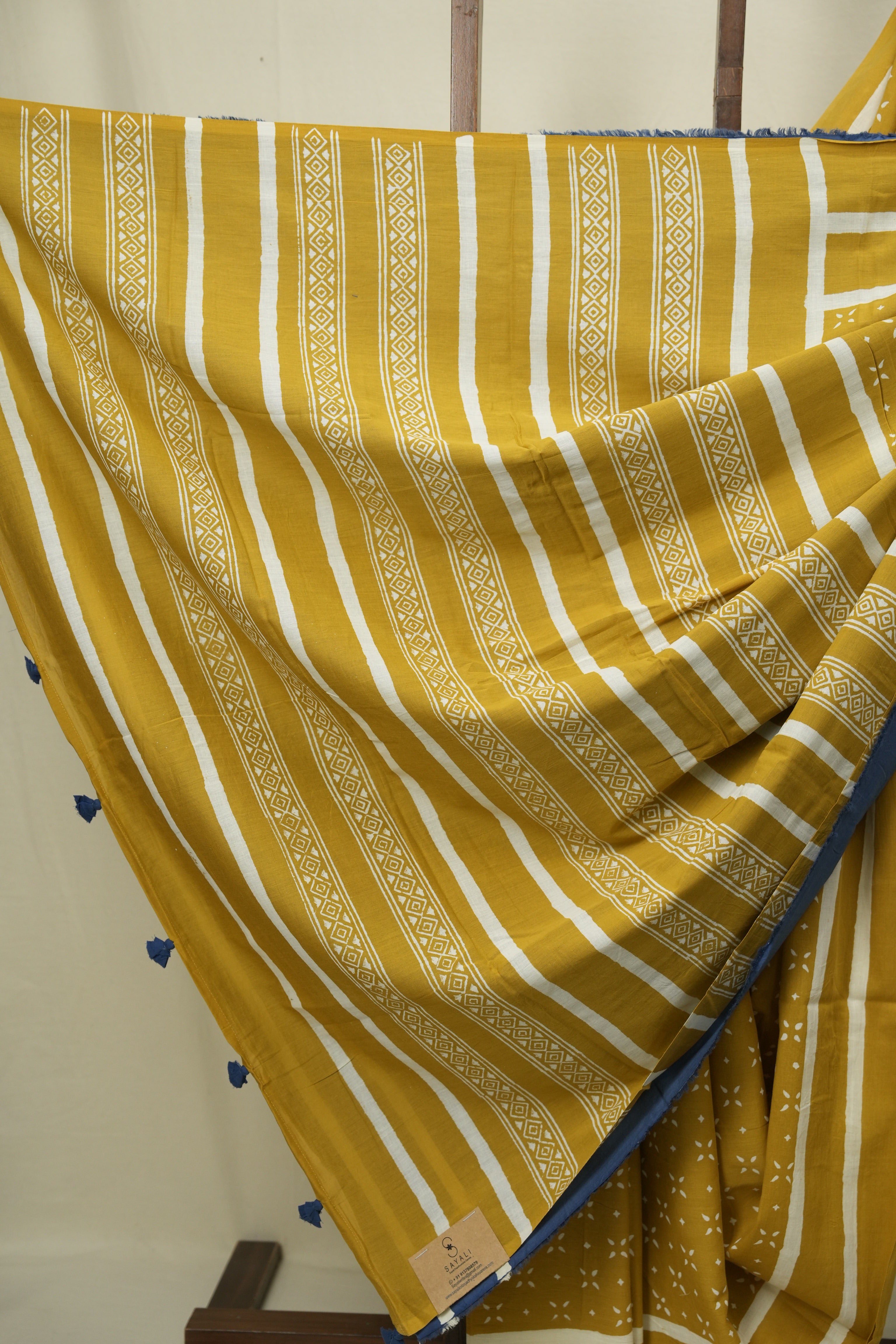 Yellow HBP Cotton Saree - SRYCS3475