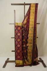 Maroon Rajkot Patola Silk Saree - SRMRPSS584