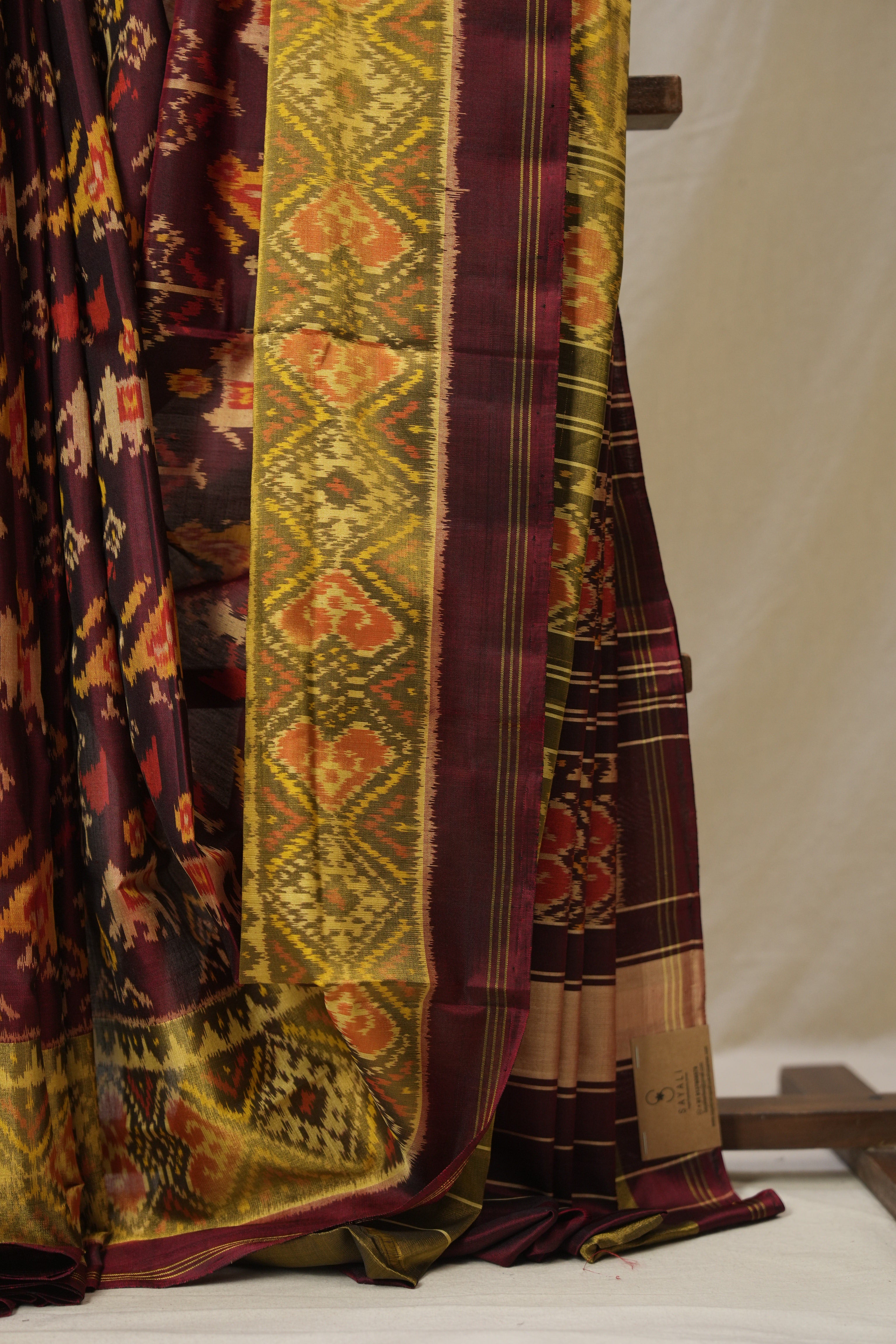 Maroon Rajkot Patola Silk Saree - SRMRPSS584