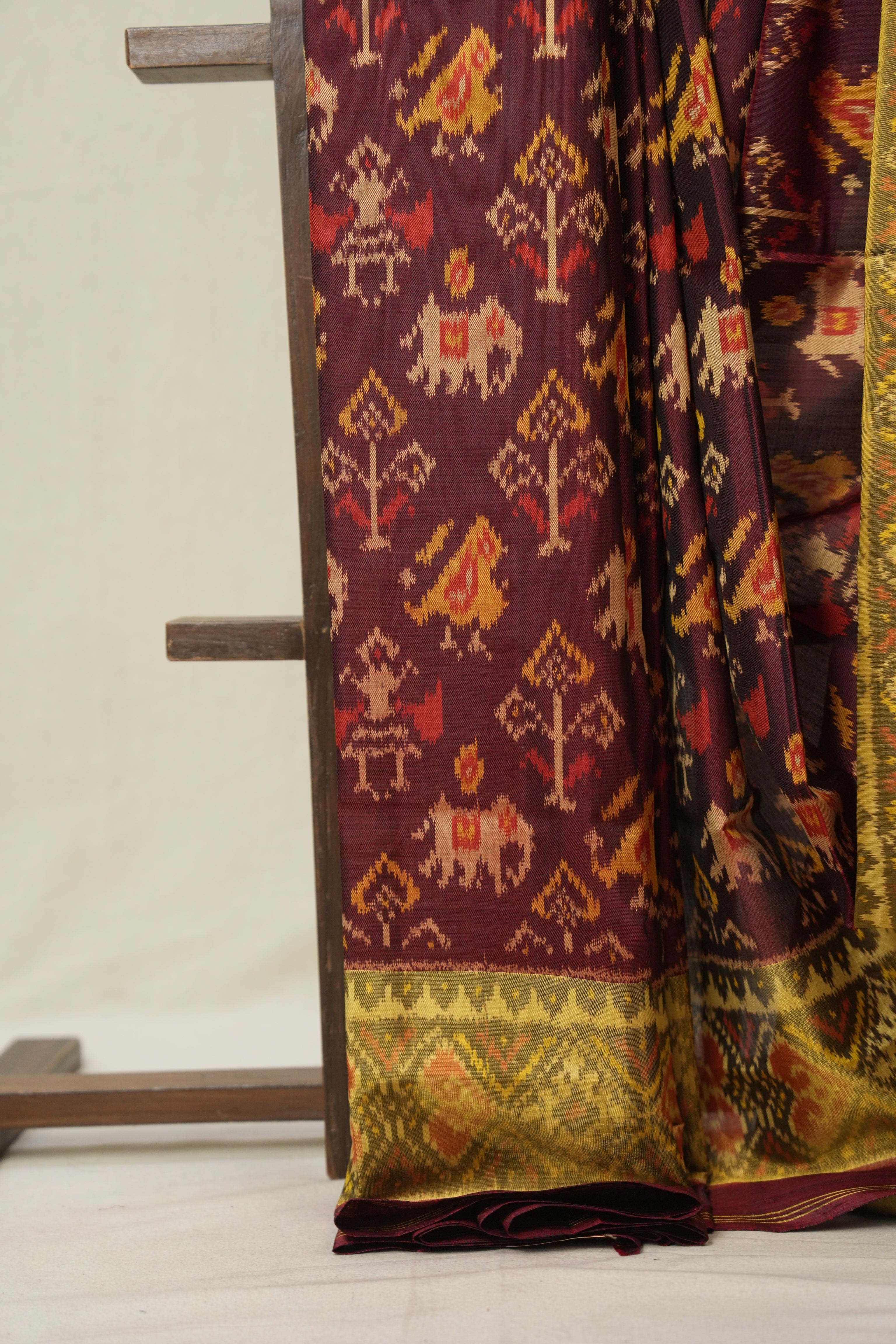 Maroon Rajkot Patola Silk Saree - SRMRPSS584