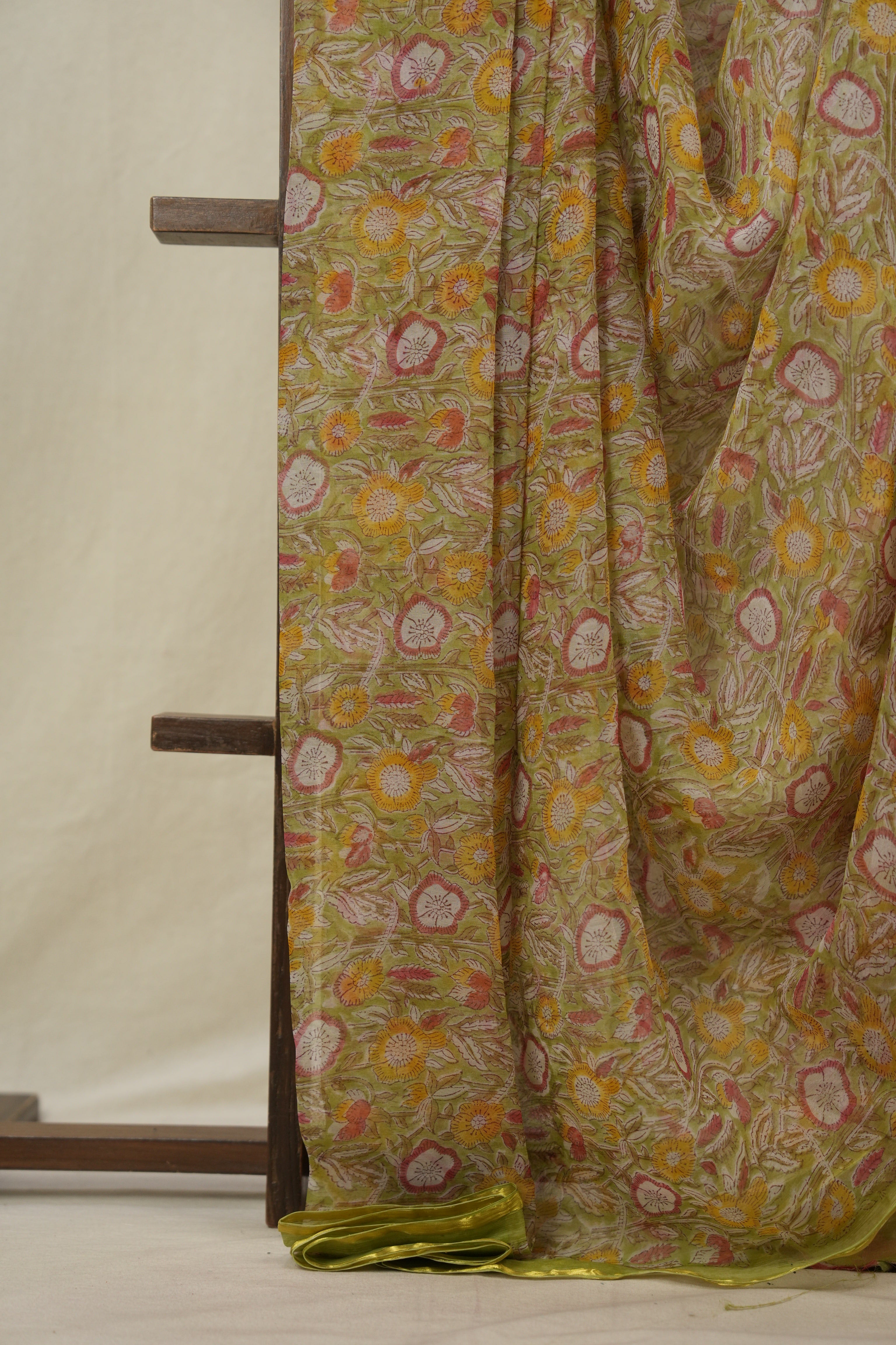 Mint Green HBP Chiffon Saree - SRMGHGS19