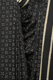Black HBP Cotton Saree - SRBCS3473