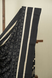 Black HBP Cotton Saree - SRBCS3473