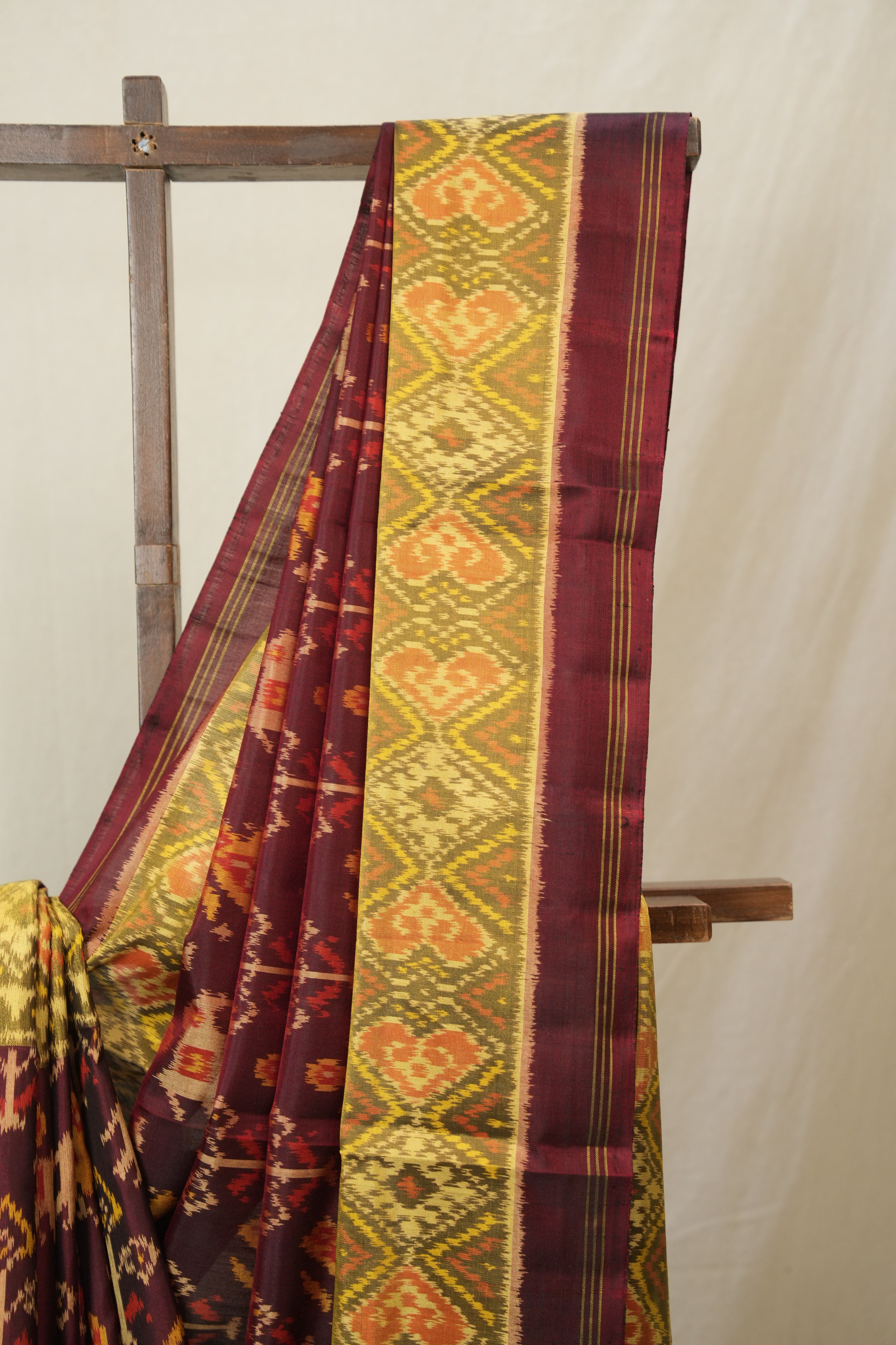 Maroon Rajkot Patola Silk Saree - SRMRPSS584