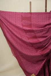 Beet Root Red HBP Cotton Saree - SRBRRCS3133