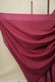 Beet Root Red HBP Cotton Saree - SRBRRCS3133