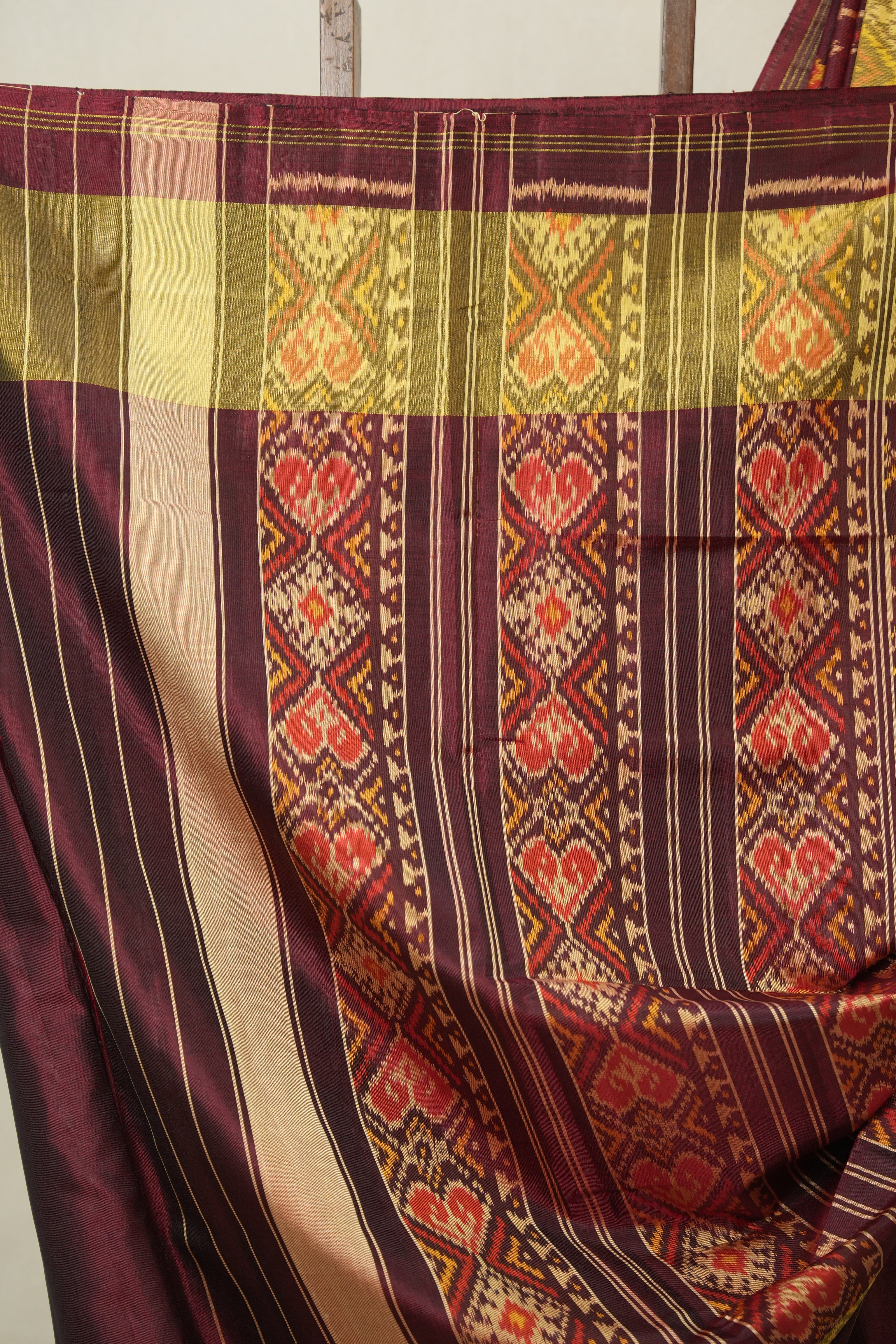 Maroon Rajkot Patola Silk Saree - SRMRPSS584
