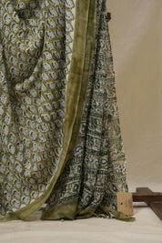 Olive Green HBP Georgette - SROGHGS40