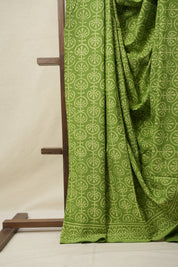 Parrot Green HBP Cotton Saree - SRPGCS3132