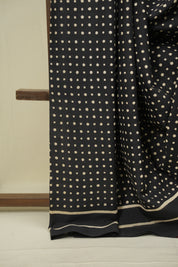 Black HBP Cotton Saree - SRBCS3468