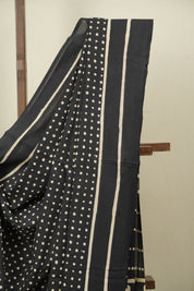 Black HBP Cotton Saree - SRBCS3468