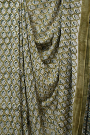 Olive Green HBP Georgette - SROGHGS40